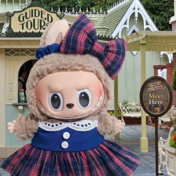Labubu Disneyland VIP Tour Guide Costume with Matching Bow - Picture 3 of 6